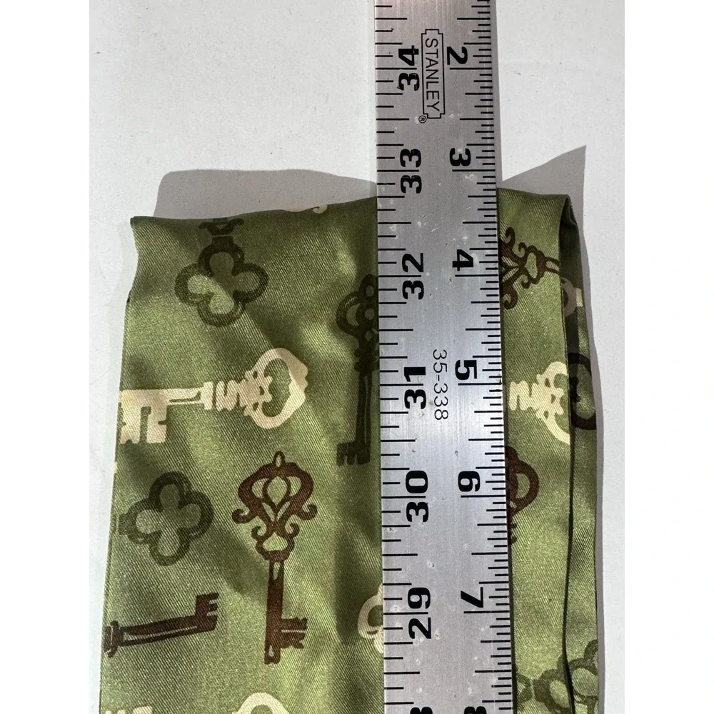 Talbots 100% Silk long scarf hair wrap belt Equestrian Chic Old Money Luxury